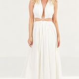 Finders Keepers Ivory Olympia Midi Dress