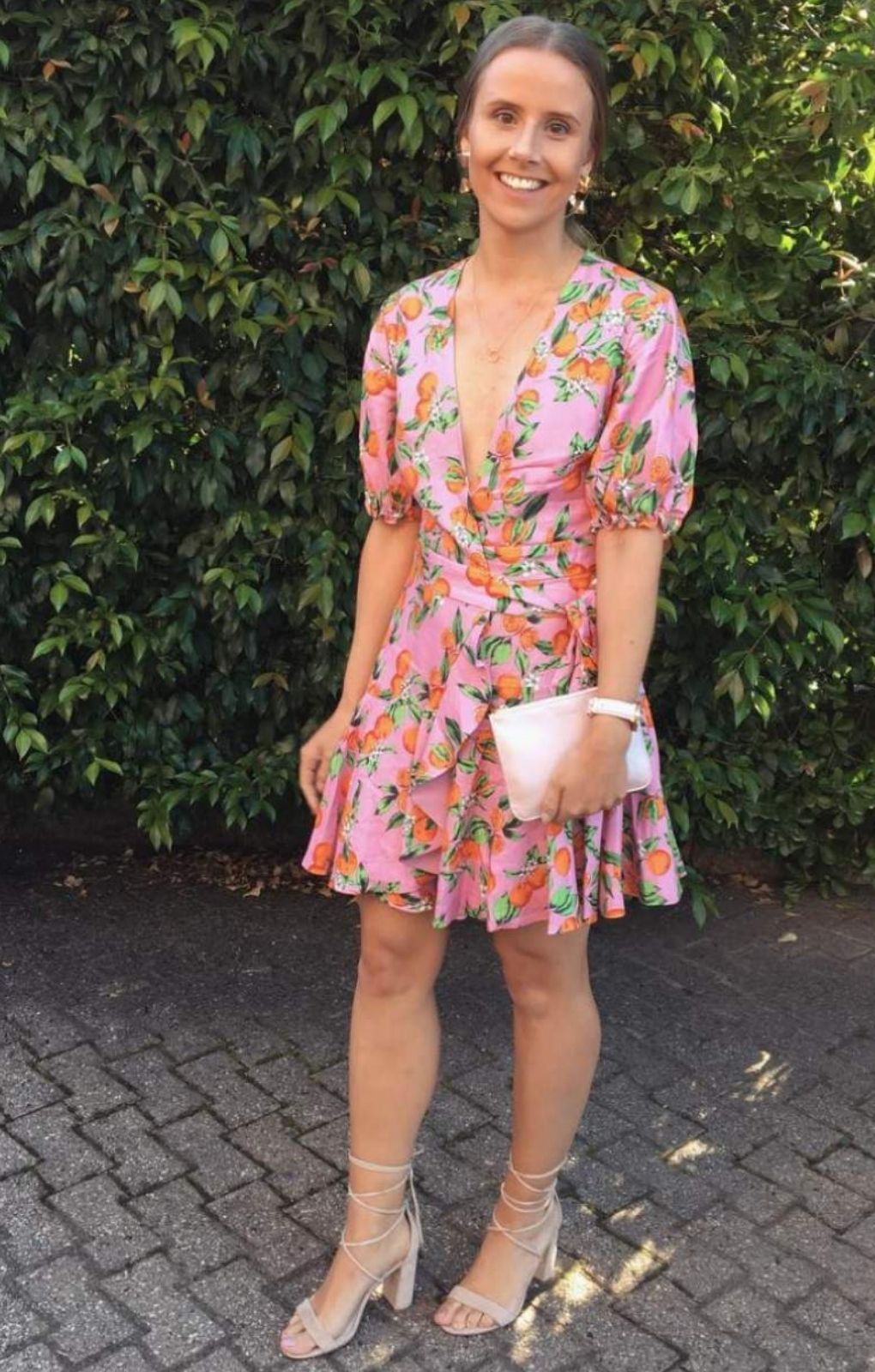 Finders Keepers Pink Clementine Wrap Dress