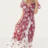 French Connection Aletta Crepe V Neck Dress
