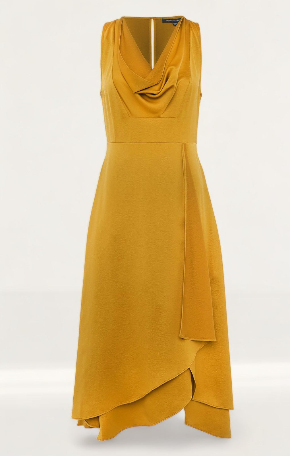 French Connection Citronelle Satin Cowl Neck Midi Dress