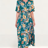French Connection Claribel Floral Midi Shirt Dress