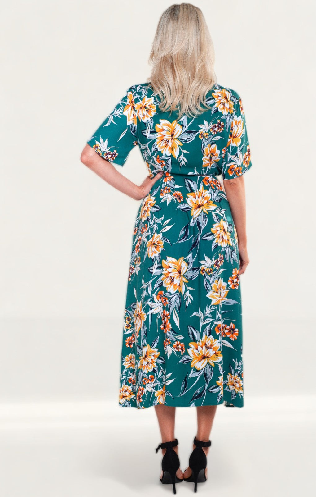 French Connection Claribel Floral Midi Shirt Dress