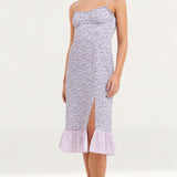 French Connection Enora Verona Sweetheart Ruffle Midi Dress