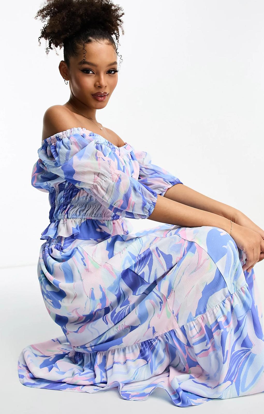 French Connection Tiered Maxi Skirt In Marble – skirts by French Connection, available to rent from Hirestreet