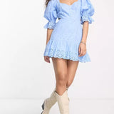 French Connection Cilla Broderie Anglaise Cut-Out Mini Dress