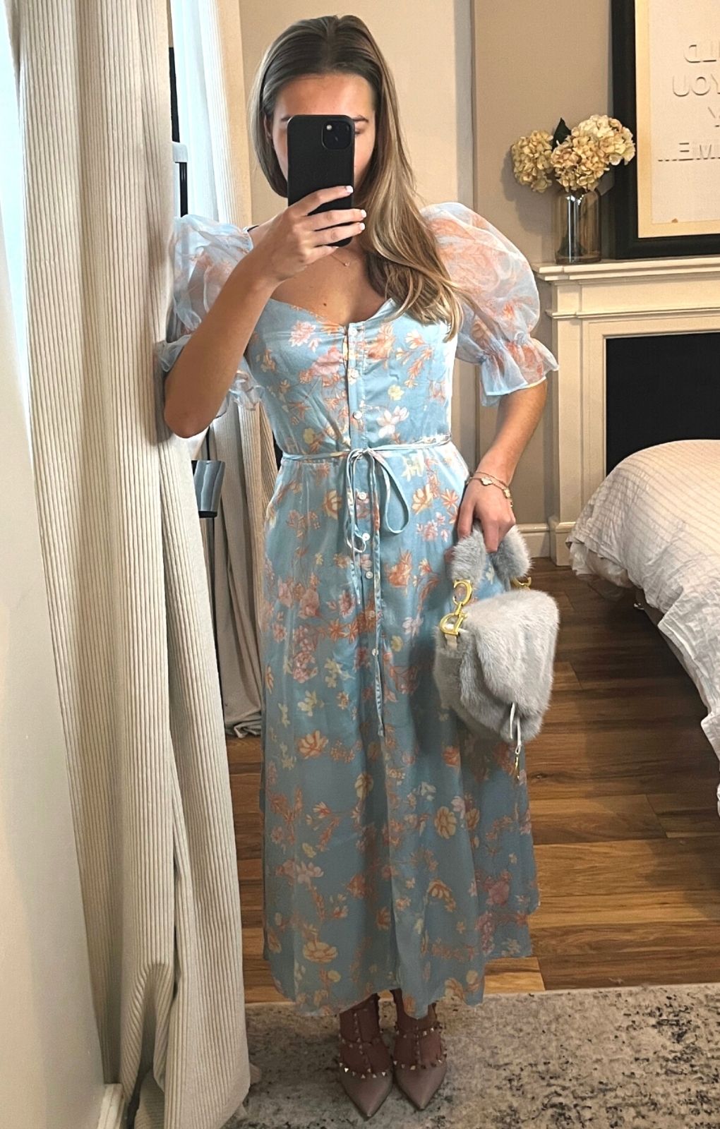 French Connection Diana Drape Midi Dress