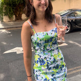 French Connection Vibrant Green Balbala Strappy Mini Dress