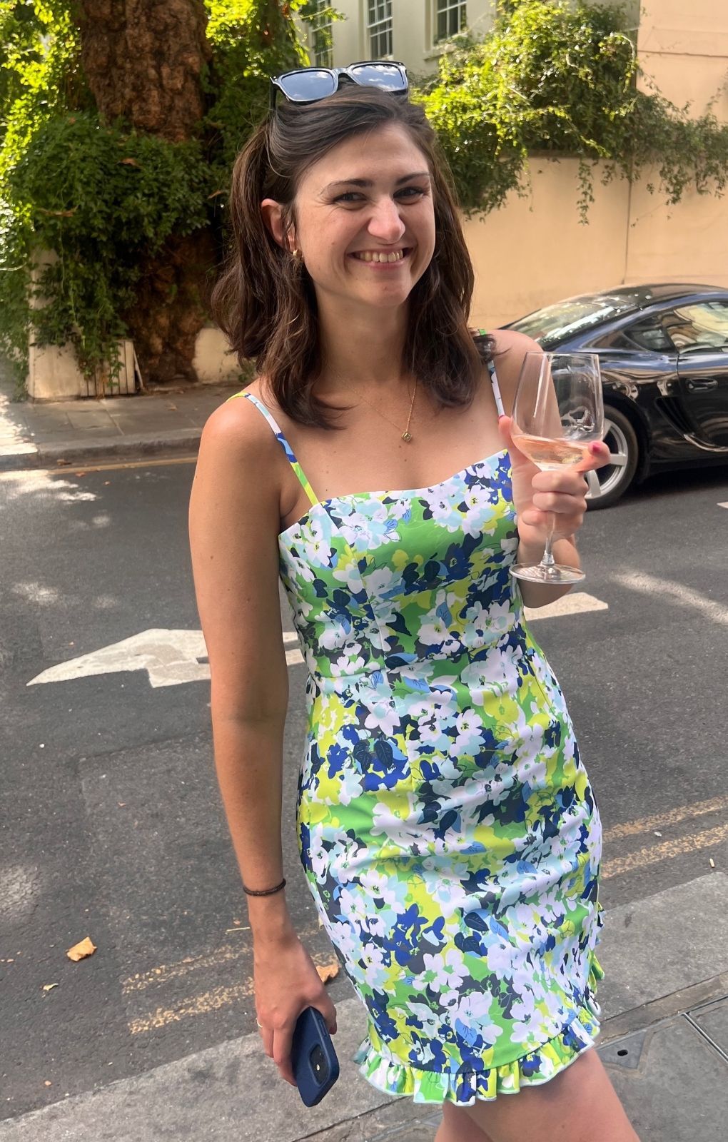 French Connection Vibrant Green Balbala Strappy Mini Dress