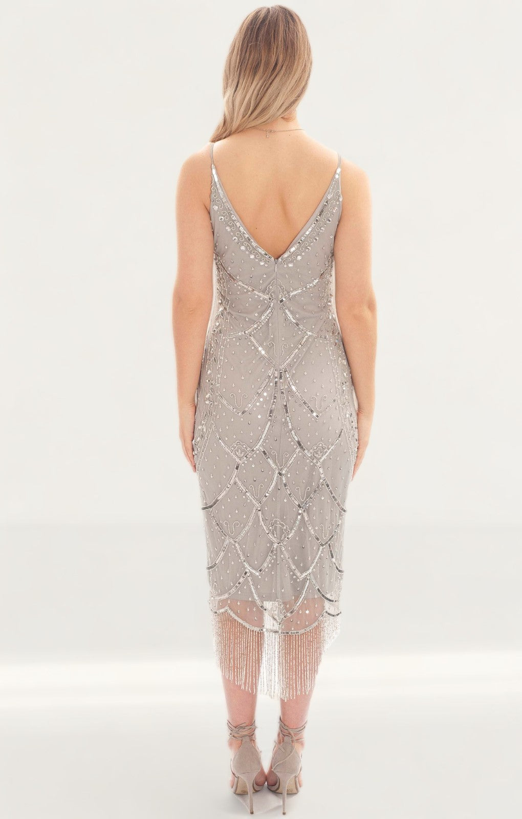 Frock & Frill Cami Fringed Midi Dress