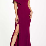 Dress The Population Georgina Dark Magenta One Shoulder Maxi Dress