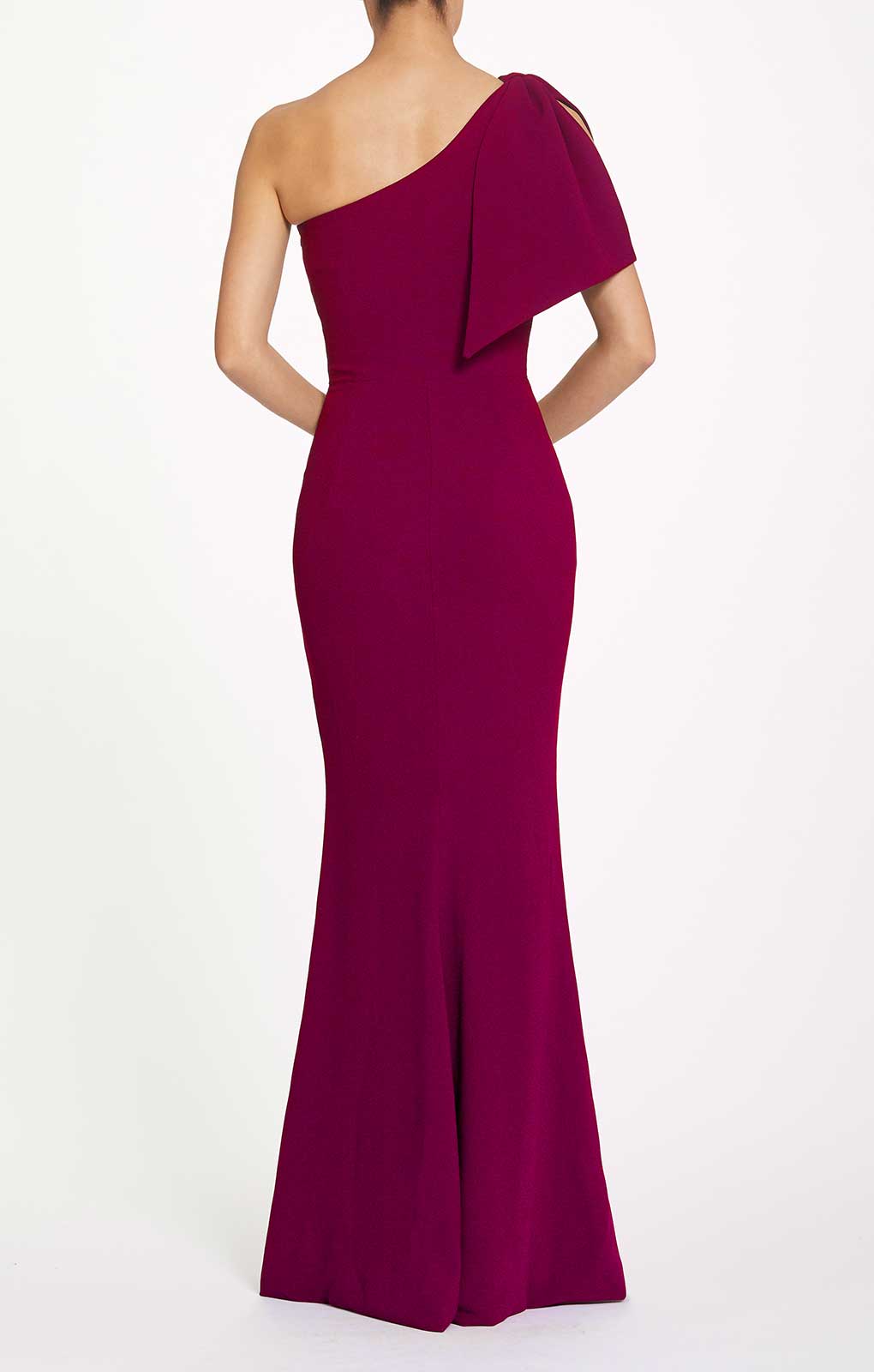 Dress The Population Georgina Dark Magenta One Shoulder Maxi Dress