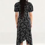 Ghost Black Ditsy Print Jenna Midi Dress