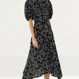 Ghost Black Ditsy Print Jenna Midi Dress