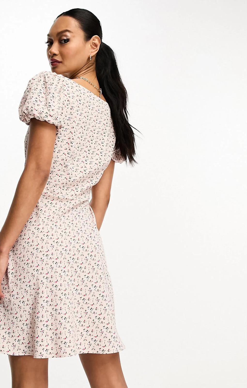 Glamorous Milkmaid Mini Dress In Vintage Ditsy – dresses by Glamorous, available to rent from Hirestreet