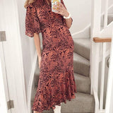 Whistles Desert Zebra Print Midi Dress