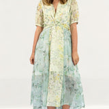 Hope & Ivy Floral Midi With Thigh Splits