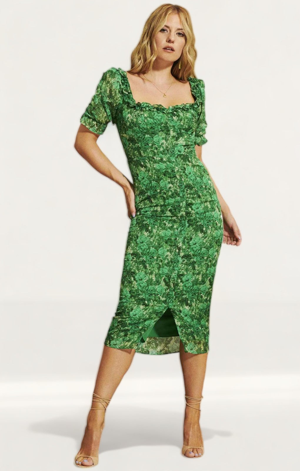Hope & Ivy Green Carrie Dress