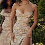 House of CB Charlotte Peony Print Midi Dress