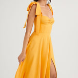 House of CB Tangerine Alicia Midi Sundress