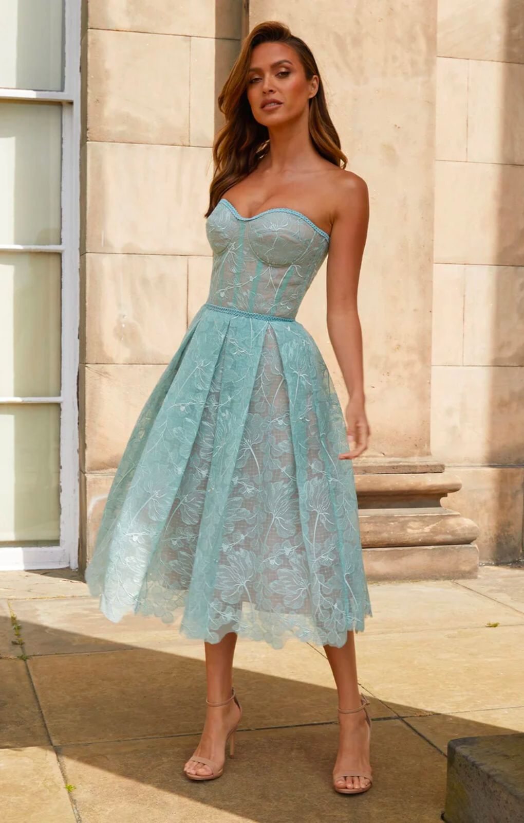 Nadine Merabi Turquoise Olivia dress