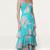 Hutch Milo Dress in Teal Tropical Flower
