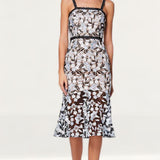 Jarlo Bette All Over Lace Midi Dress With Shoulder Straps