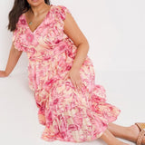 Simply Be Joanna Hope Tiered Printed Dress