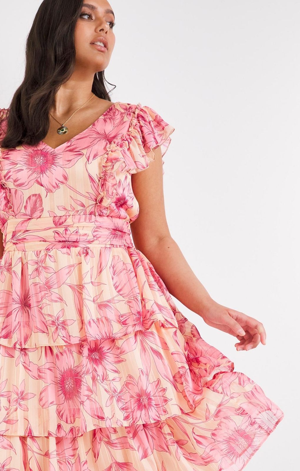Simply Be Joanna Hope Tiered Printed Dress