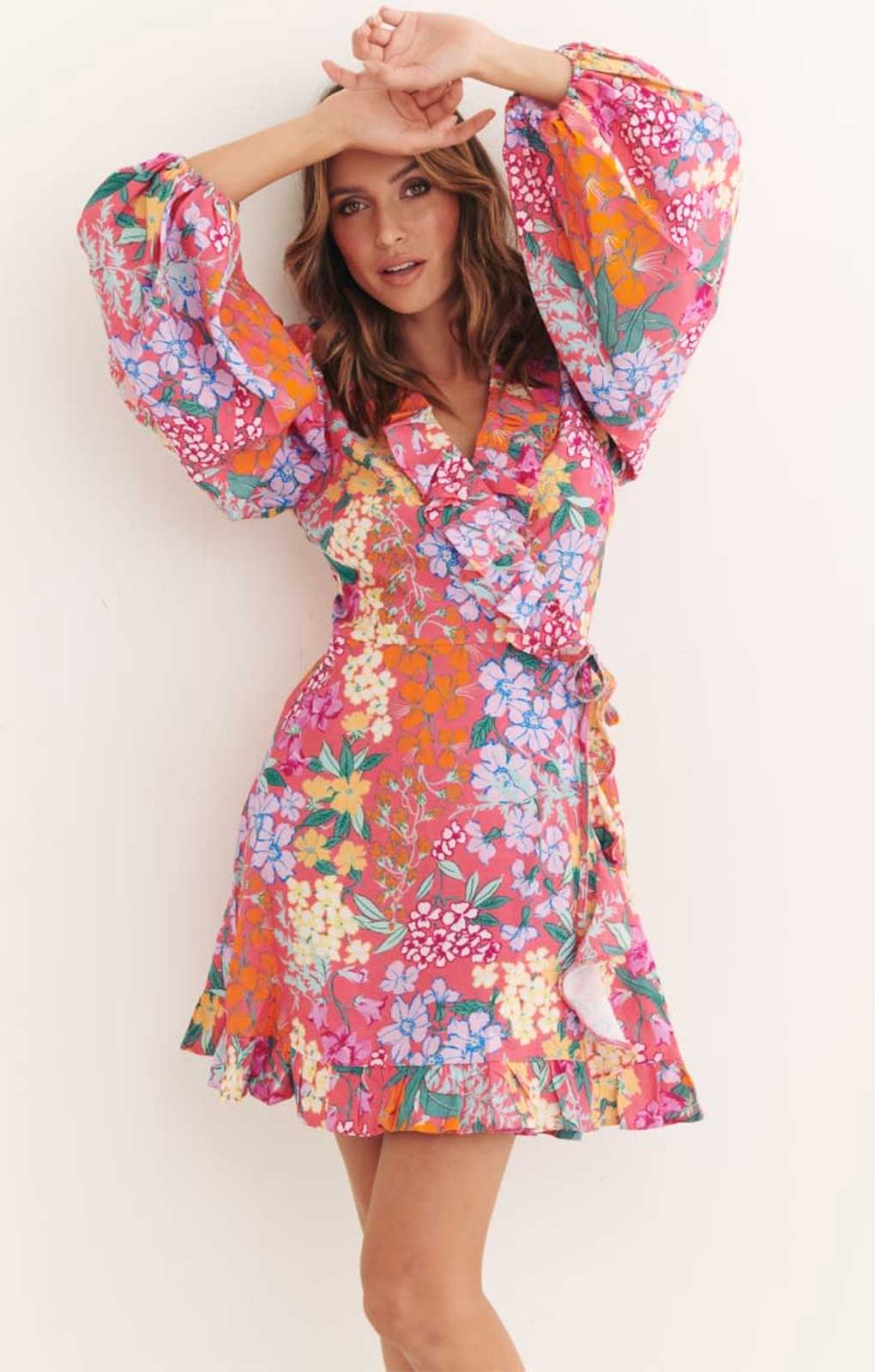Nobody's Child Floral Jolene Mini Dress