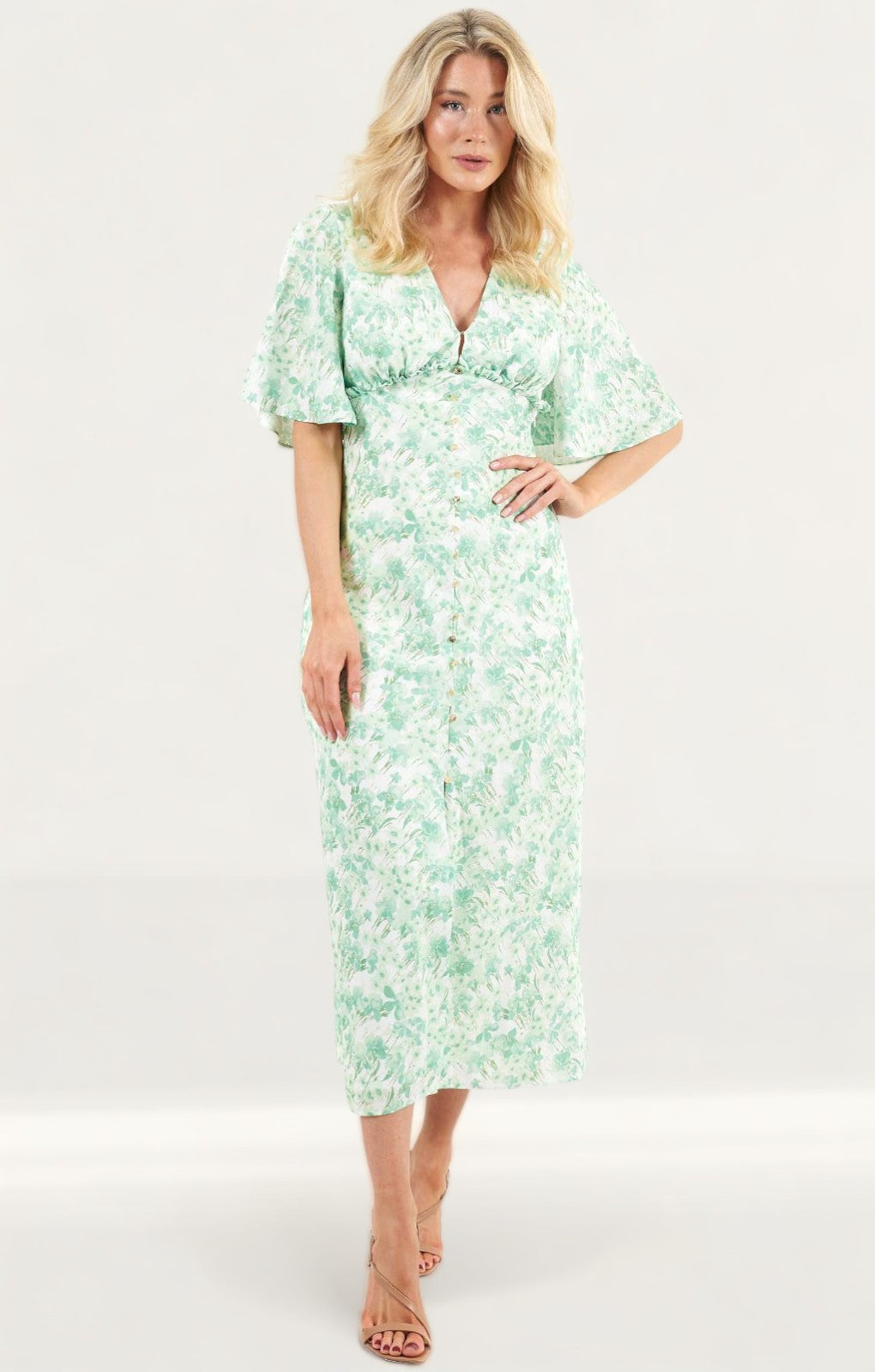 Keepsake The Label Pistachio Blossom Blaze Midi Dress