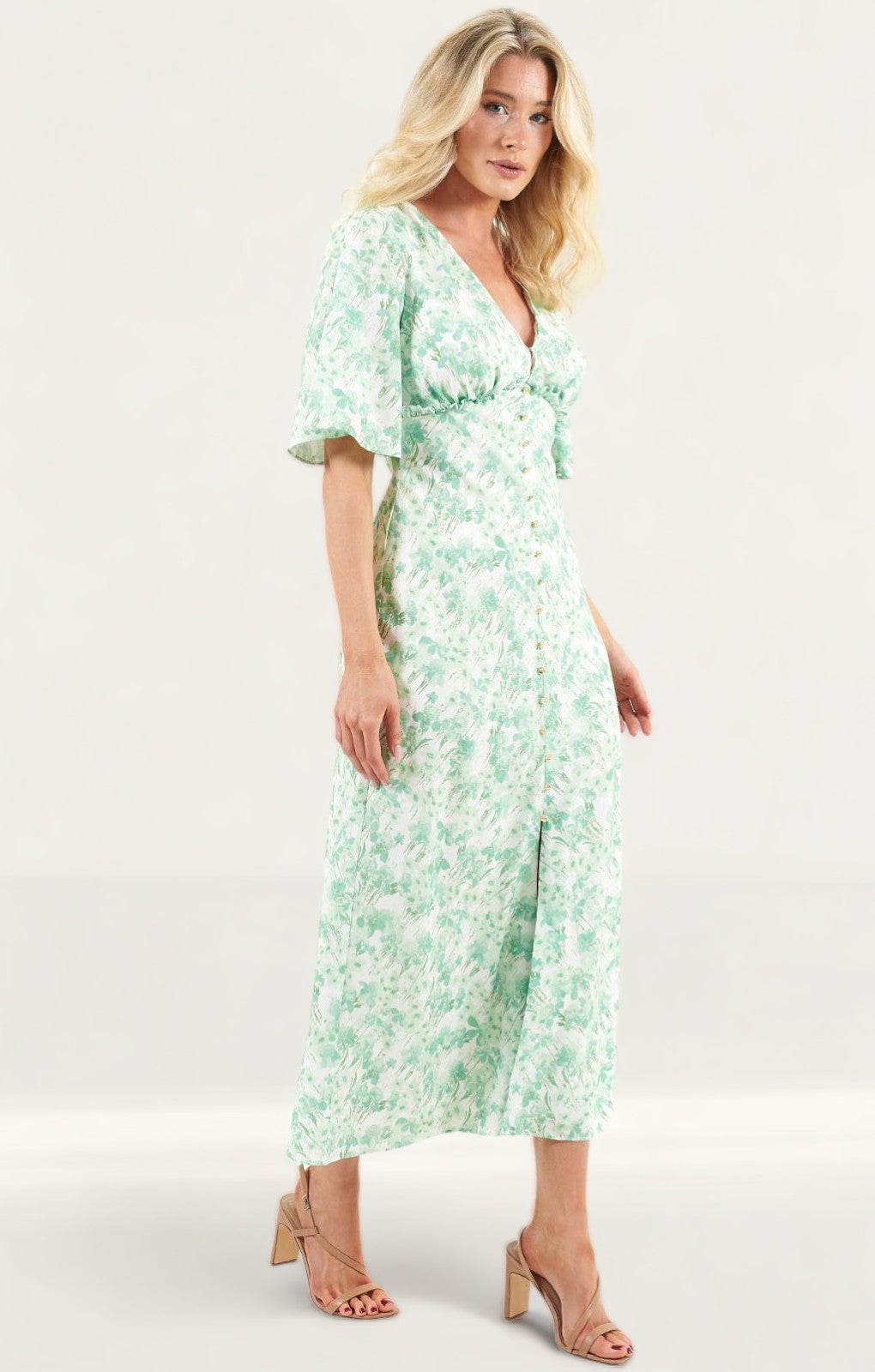 Keepsake The Label Pistachio Blossom Blaze Midi Dress