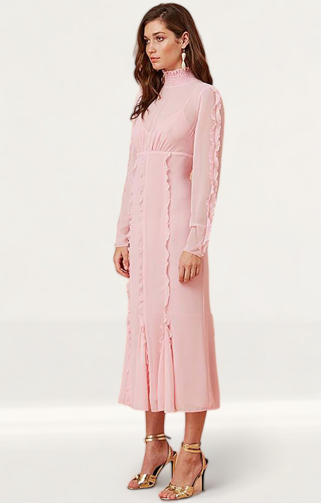 Keepsake The Label Blush Beloved L/S Midi Dress