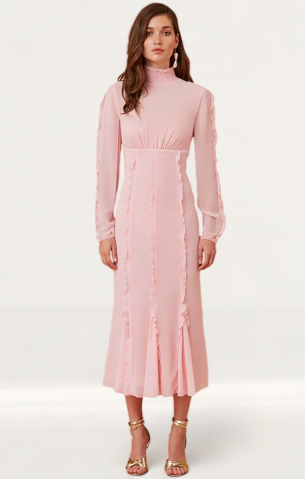 Keepsake The Label Blush Beloved L/S Midi Dress
