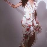 Keepsake The Label Creme Floral Arrows Gown