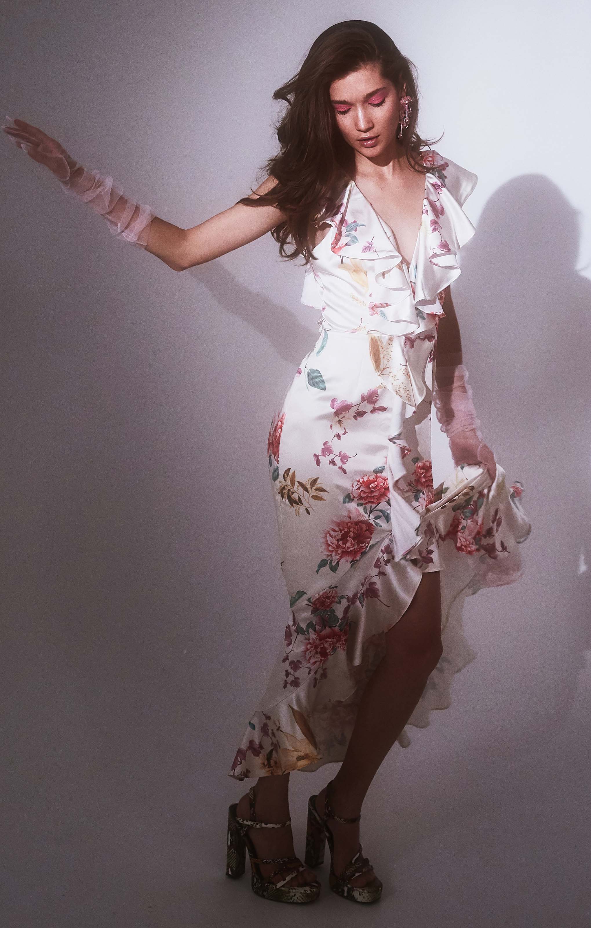 Keepsake The Label Creme Floral Arrows Gown