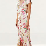 Keepsake The Label Creme Floral Arrows Gown