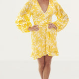 Keepsake The Label Fallen Long Sleeve Golden Floral Dress