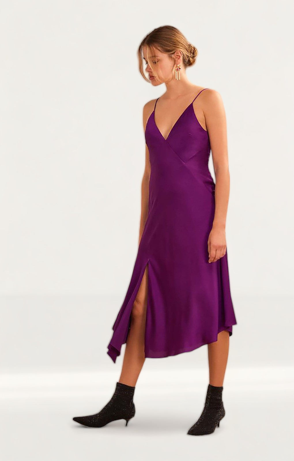 Keepsake The Label Purple Satin Midi