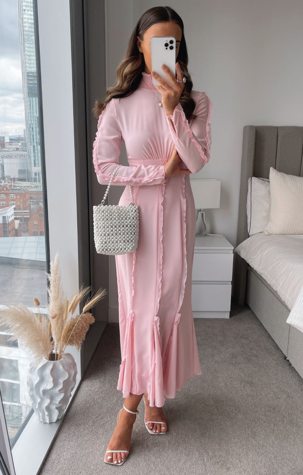 Keepsake The Label Blush Beloved L/S Midi Dress