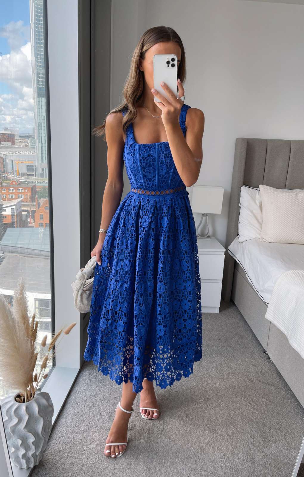 Coast Lace Dress With Square Neck