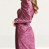 Lavish Alice Diamante Rose Velvet Asymmetric Corset Dress
