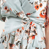Lavish Alice Mint Floral Wrap Top
