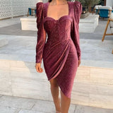 Lavish Alice Diamante Rose Velvet Asymmetric Corset Dress