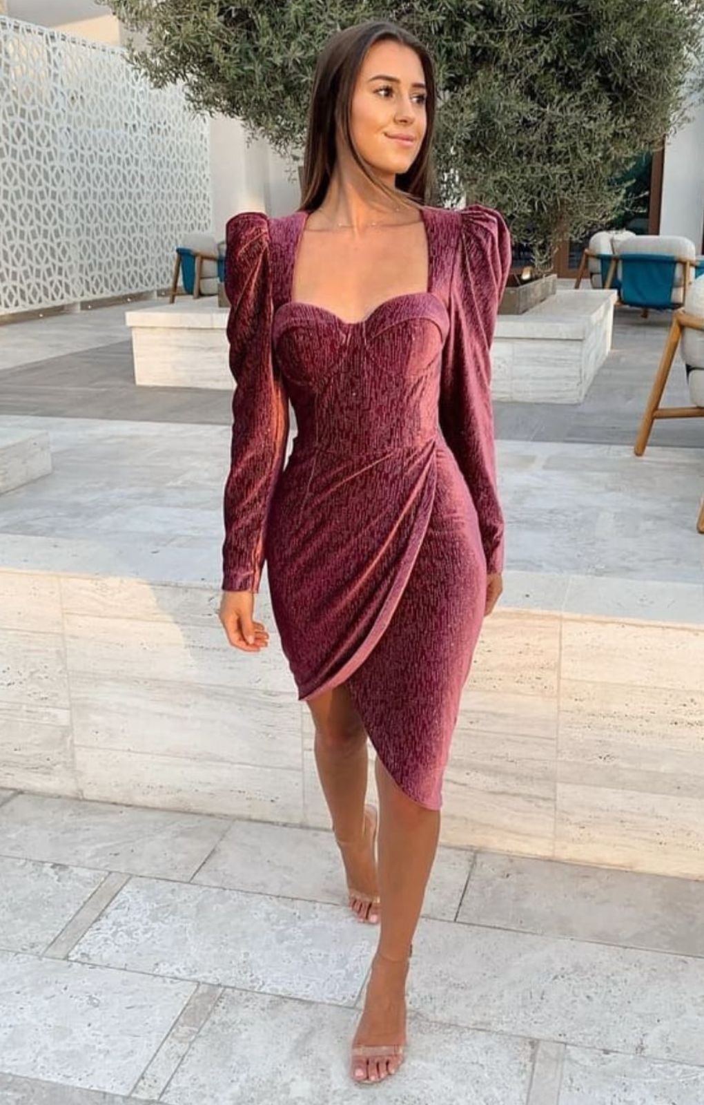 Lavish Alice Diamante Rose Velvet Asymmetric Corset Dress