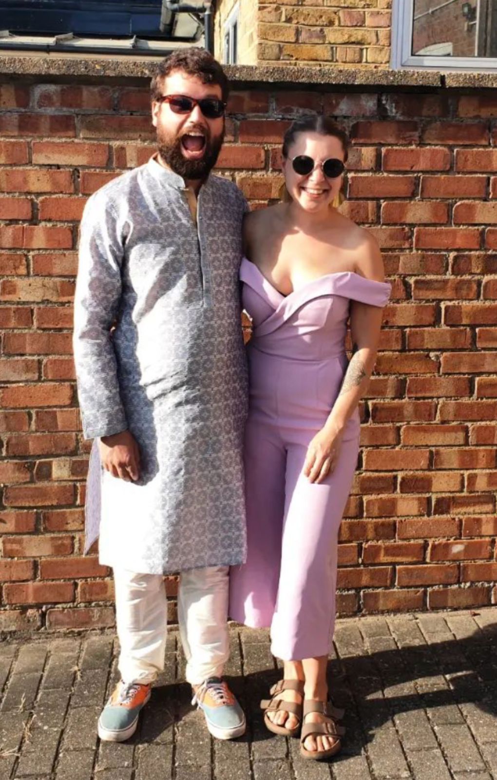 Lavish Alice Lilac Bardot Culotte Jumpsuit