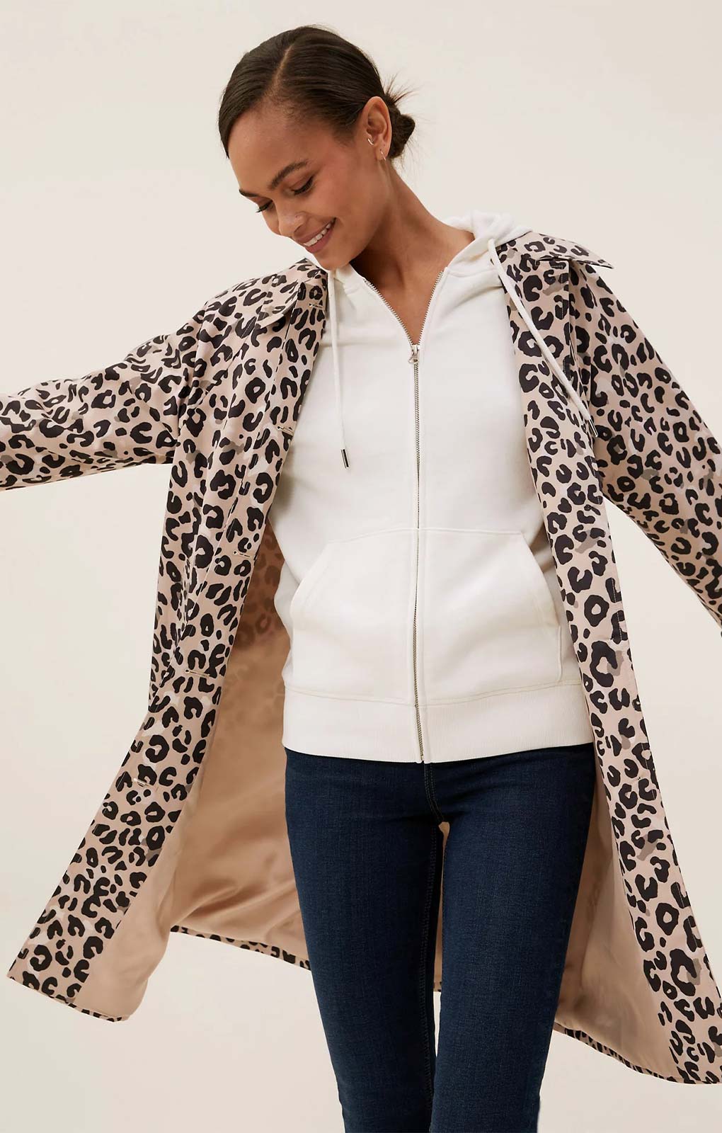 M&S Leopard Car Coat