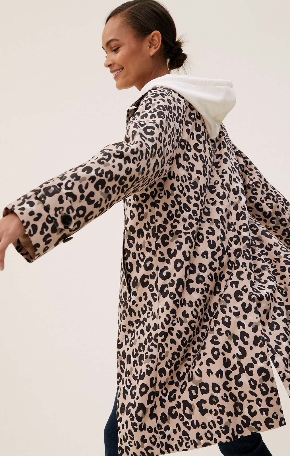 M&S Leopard Car Coat