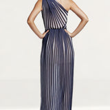 Lexi Peppi Maxi Dress In Blue & White
