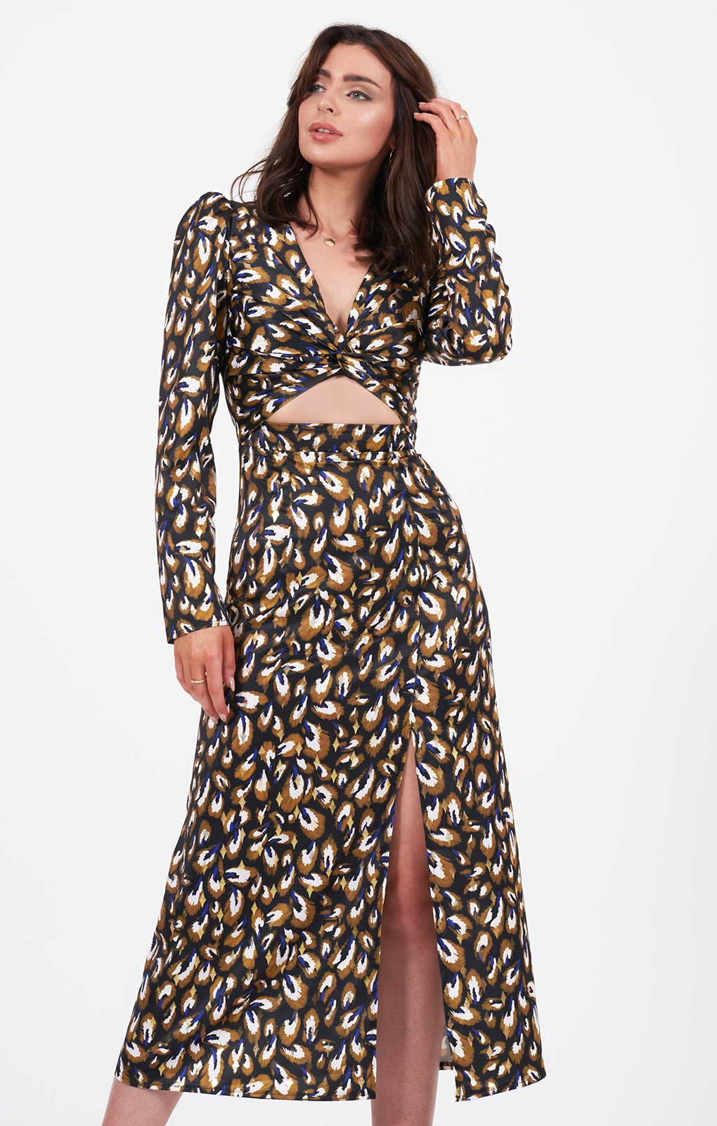 Little Mistress Multi Printed Midaxi Dress