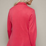 Little Mistress Hot Pink Double-Breasted Belted Blazer